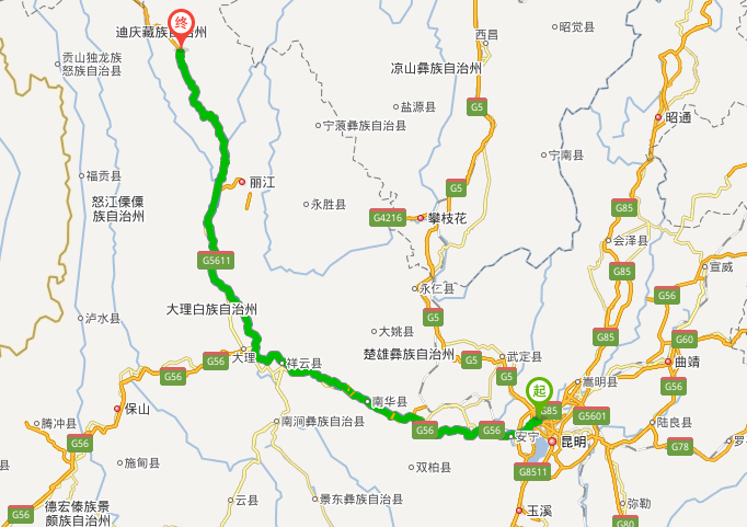 昆明到香格里拉有多少公里