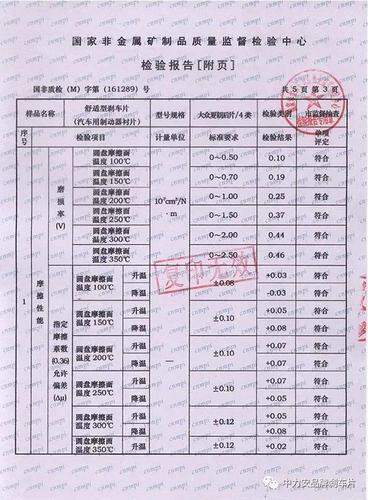 国家规定的刹车片摩擦系数是什么？
