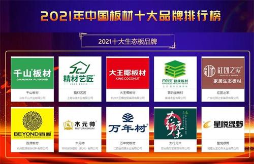 如今中国板材的十大品牌有哪些？