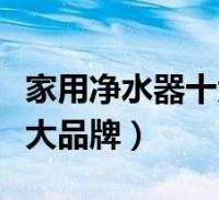 最权威的净水器十大品牌排名？