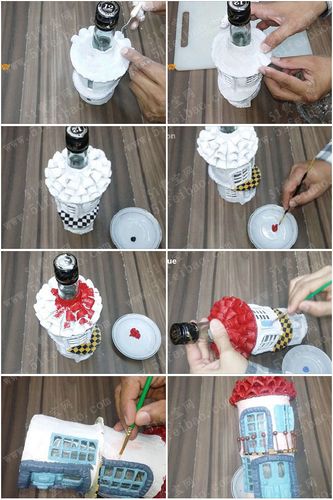 用饮料瓶及瓶盖制作简单的手工小制作，该怎么弄？