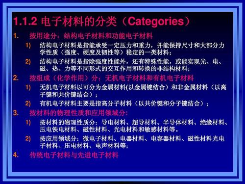 功能材料与电子材料的定义有什么异同