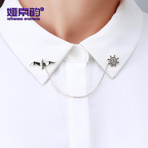 衬衫领针怎么佩戴