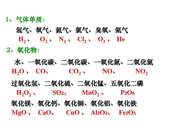 100个氧化物的化学式