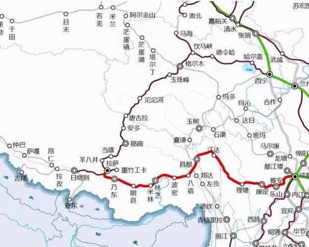 青藏铁路从哪到哪..[地图]
