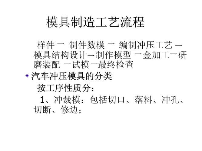 模具加工的步骤是怎么样的，要多少个程序