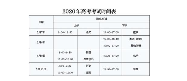 北京高考几天