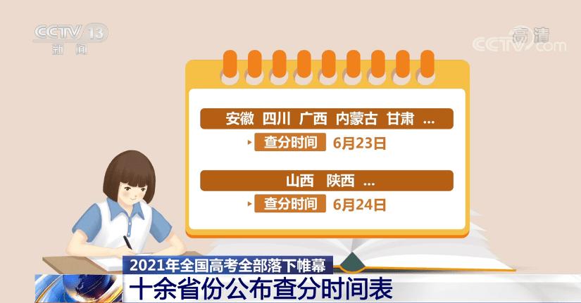 多地查分时间公布