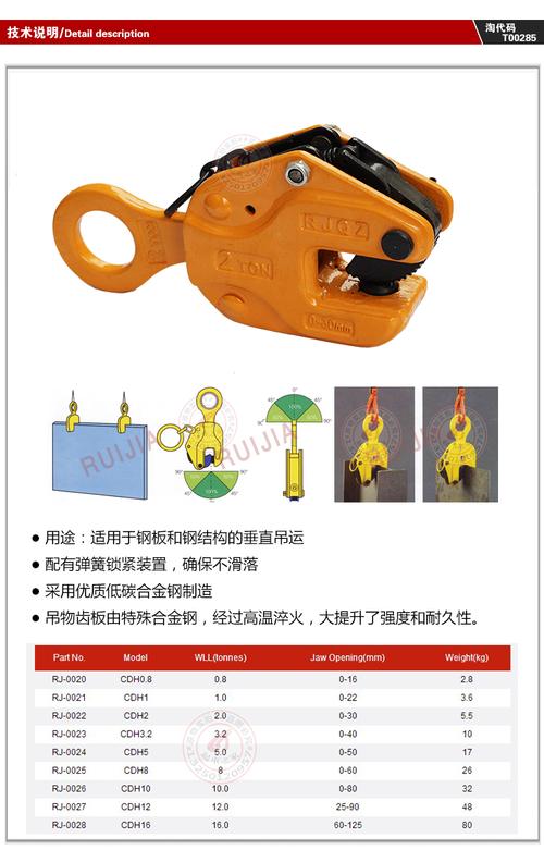 单板起重钳具体工艺尺寸