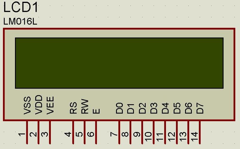 LCD1602引脚分布及功能