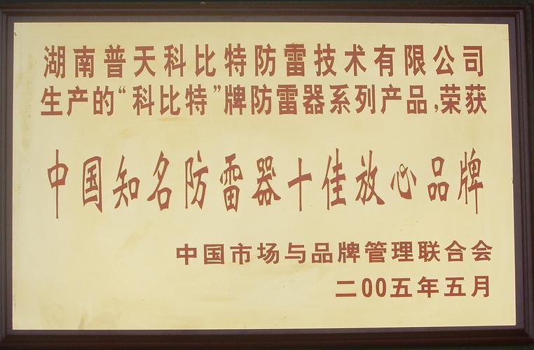 中国防雷十佳品牌是那些企业？（举例）