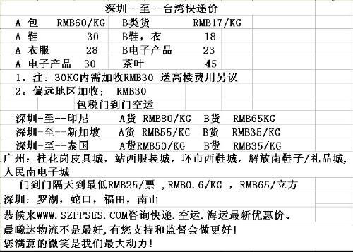 深圳什么快递可以寄到台湾