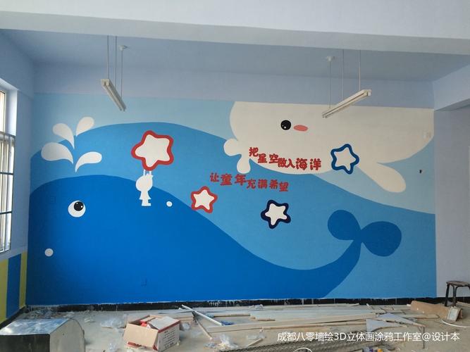 幼儿园墙外的墙绘是怎么画的