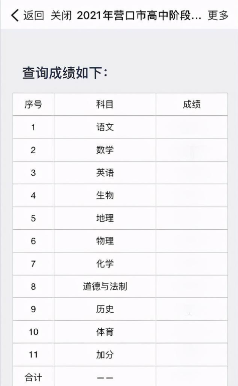 中考分数怎样查询