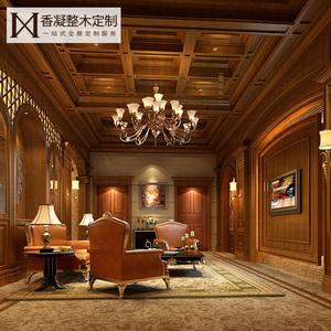 别墅装修实木护墙板全屋定制多少钱