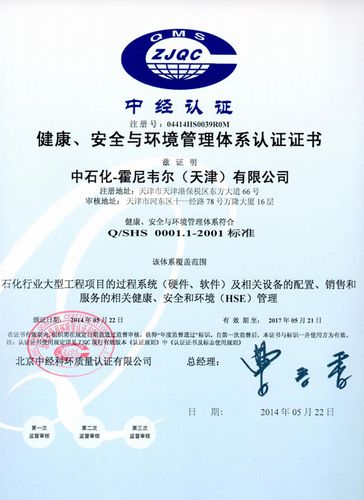 什么是HSE三项体系认证证书？