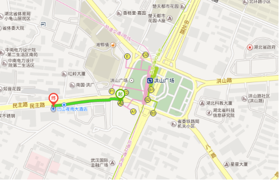 江汉区云飞路至巴山夜雨大酒店总督府怎样乘做地铁